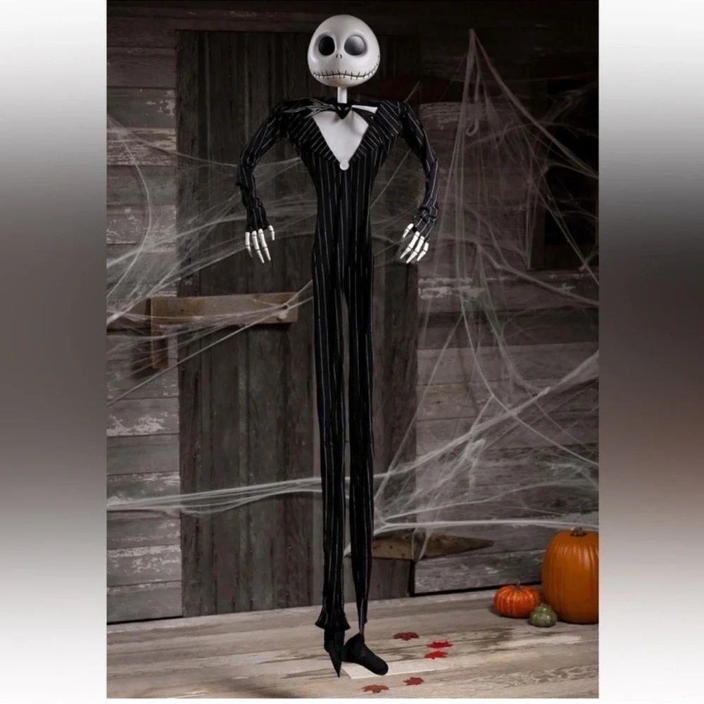 Spooky Black and White Jack Skelaton hanging decoration